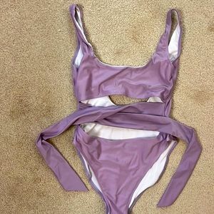 NWT Purple one piece swimsuit by Doris